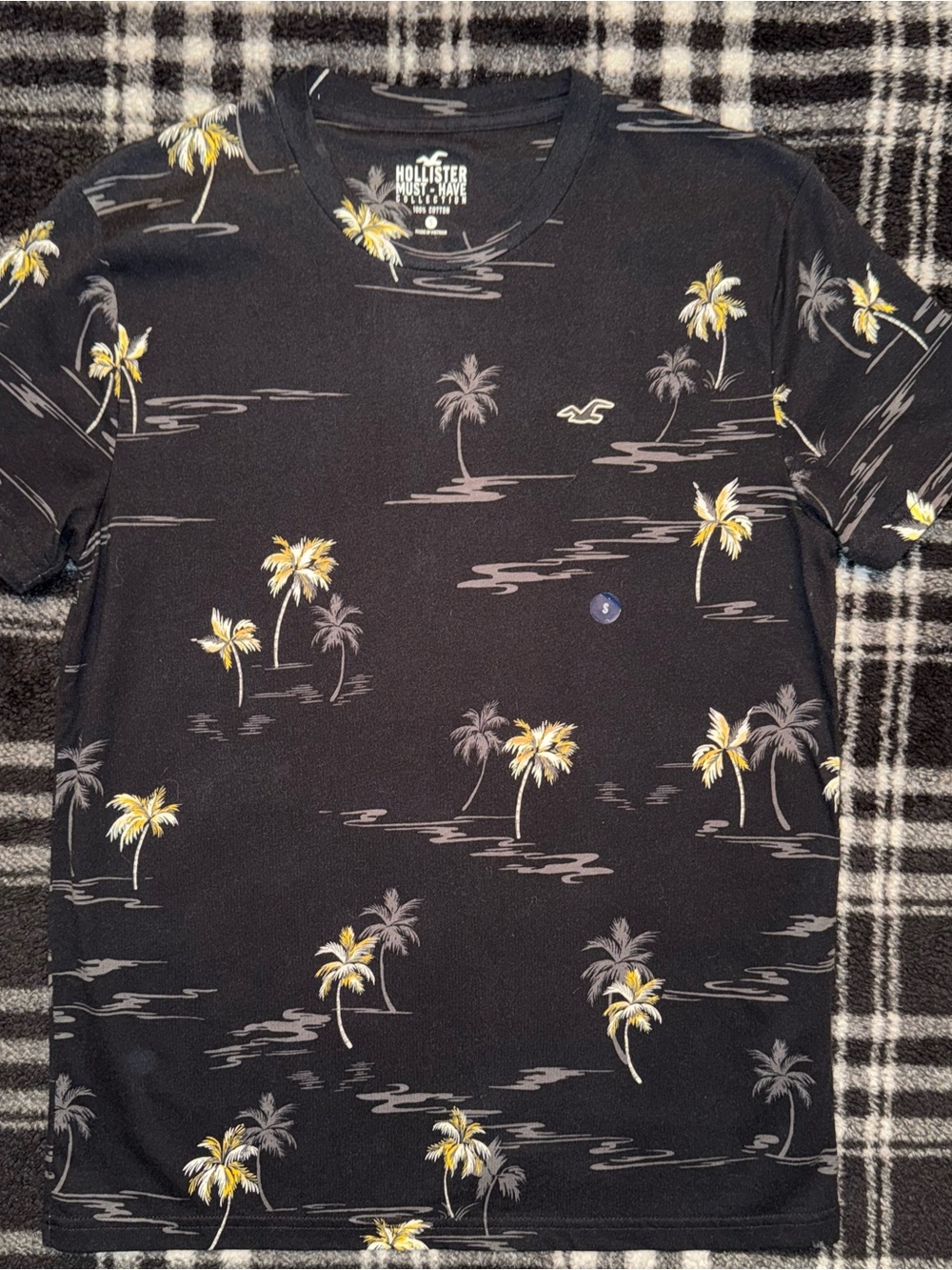 Hollister Black Palm Tree Graphic Tee